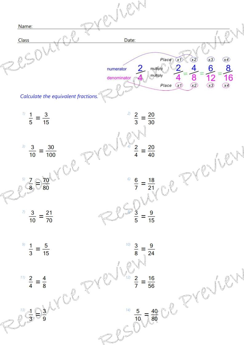 Calculate equivalent fractions - Image 5