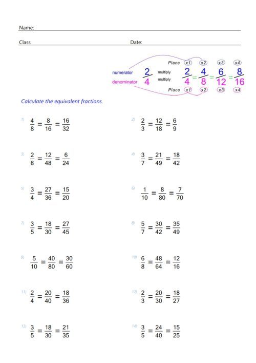Calculate equivalent fractions - Image 6
