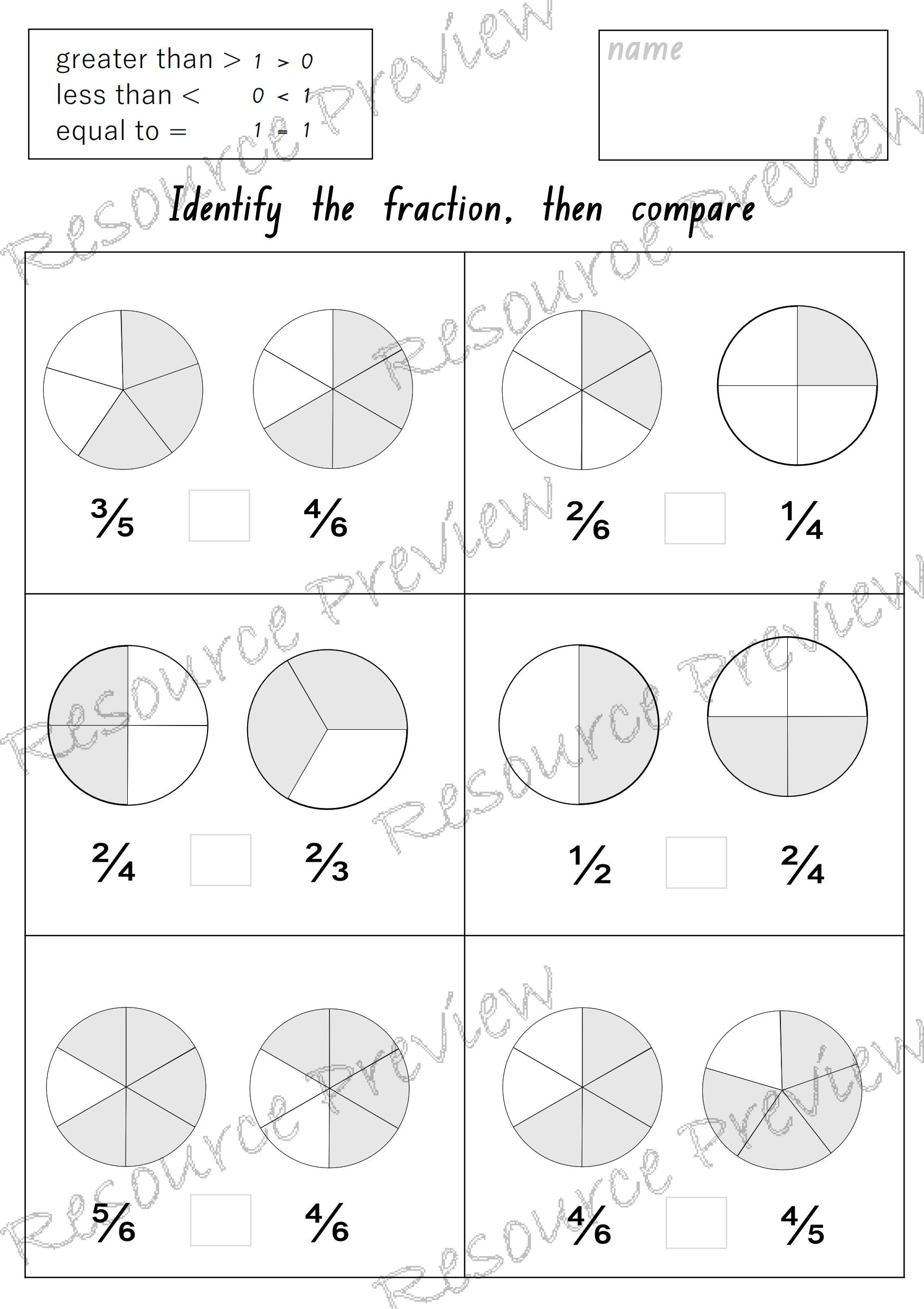 Identify then compare fractions - Image 3