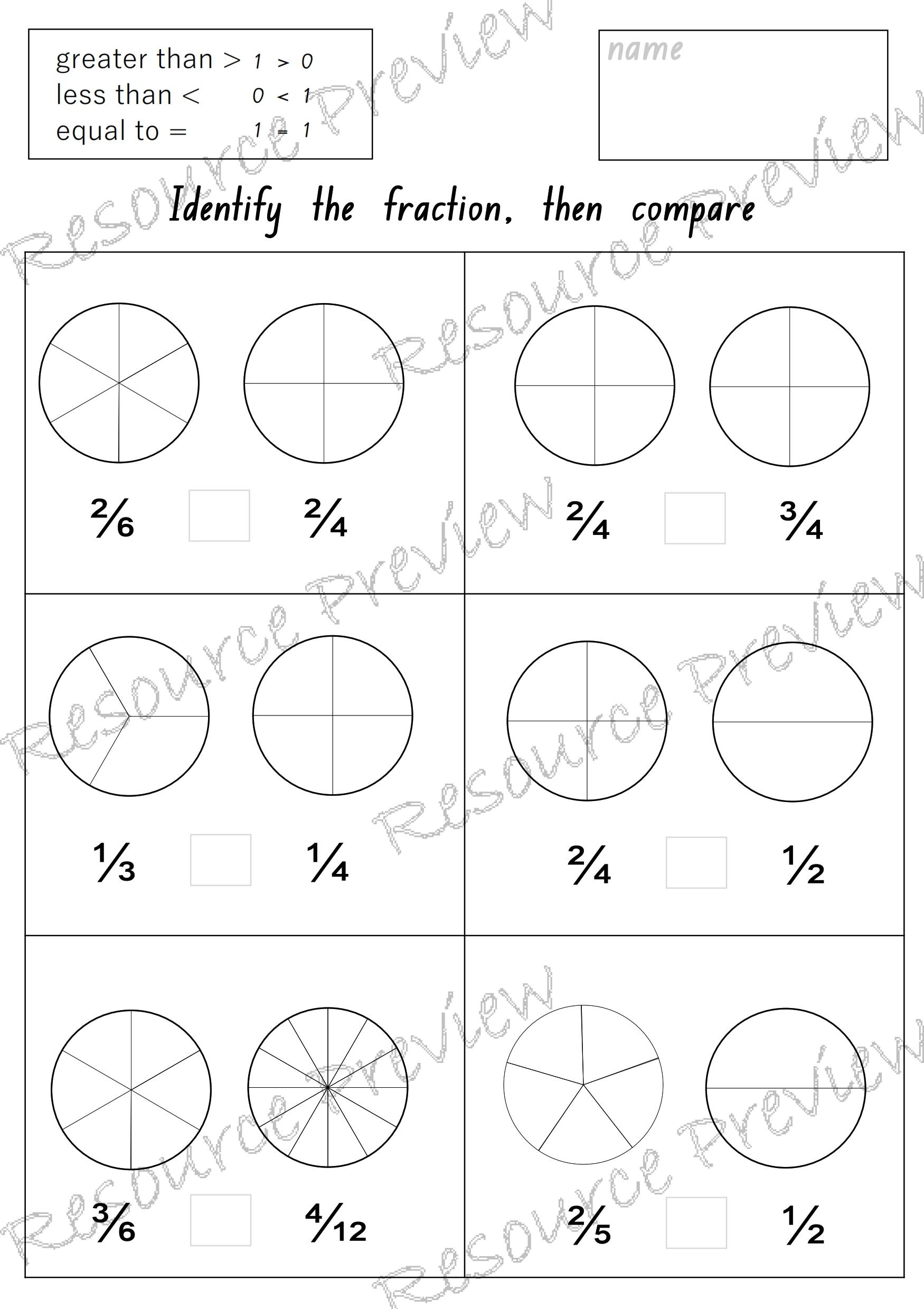 Identify then compare fractions - Image 5