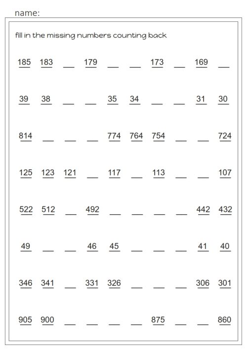 Skip counting back 1 2 5 10+ pack - Image 6