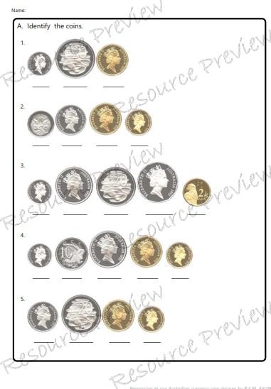 Identify coins head & tail