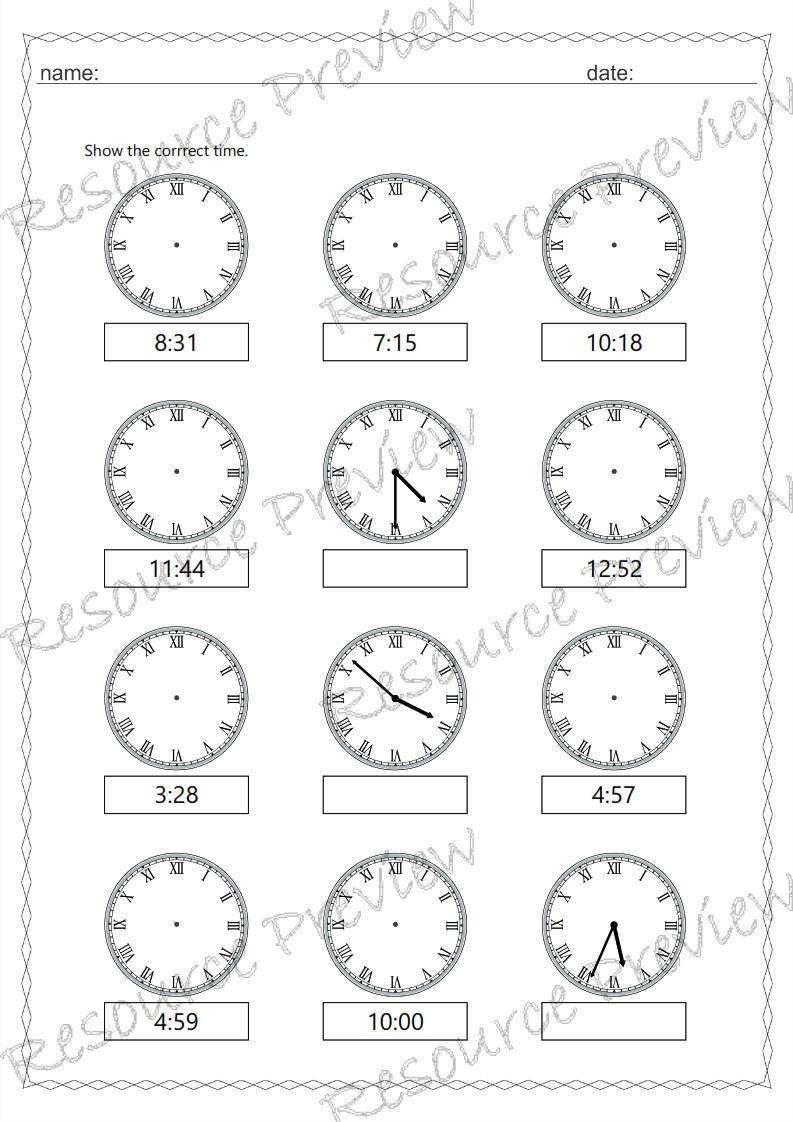 Roman numeral clock 1 min interval - Image 5