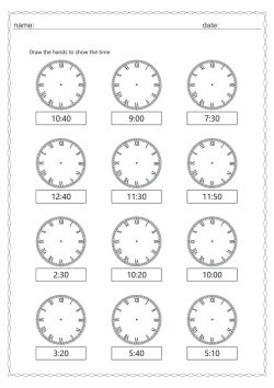 Roman numeral clock 10 min interval