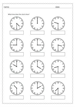 Roman numeral clock 30 min interval