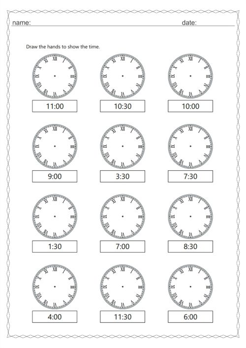 Roman numeral clock 30 min interval - Image 4