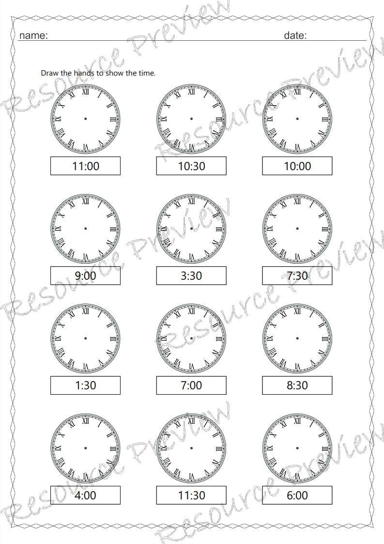 Roman numeral clock 30 min interval - Image 4