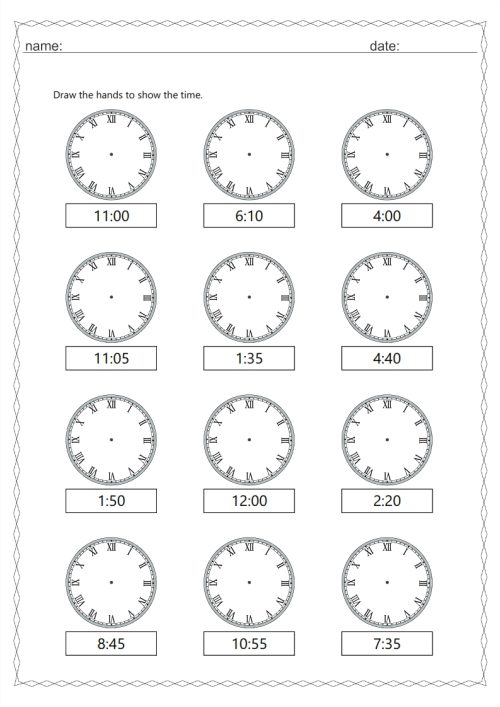 Roman numeral clock 5 min interval - Image 4
