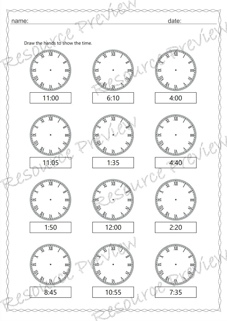 Roman numeral clock 5 min interval - Image 4