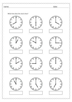 Roman numeral time O'clock