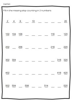 Skip counting 1 2 5 10+ pack