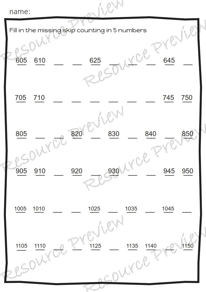 Skip counting 1 2 5 10+ pack - Image 3