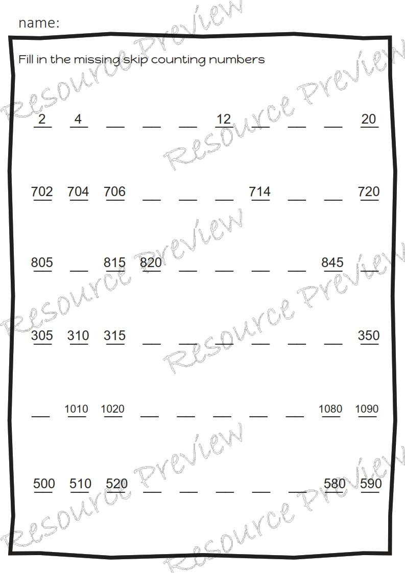 Skip counting 1 2 5 10+ pack - Image 4