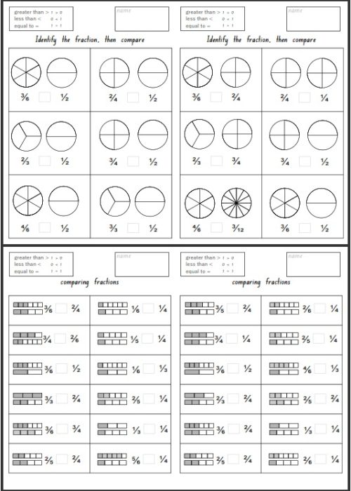 Identify then compare fractions - Image 2