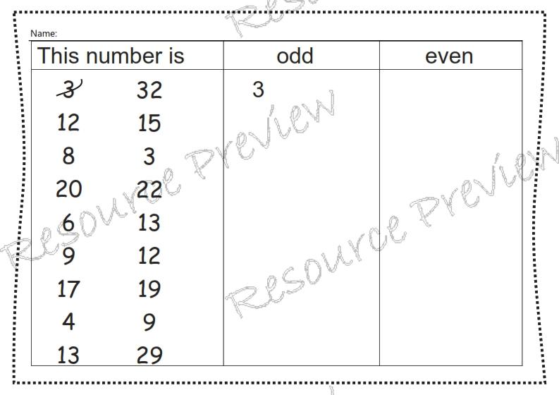 Identify odd and even numbers pack - Image 6