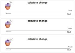 Calculate change on a number line $3.20